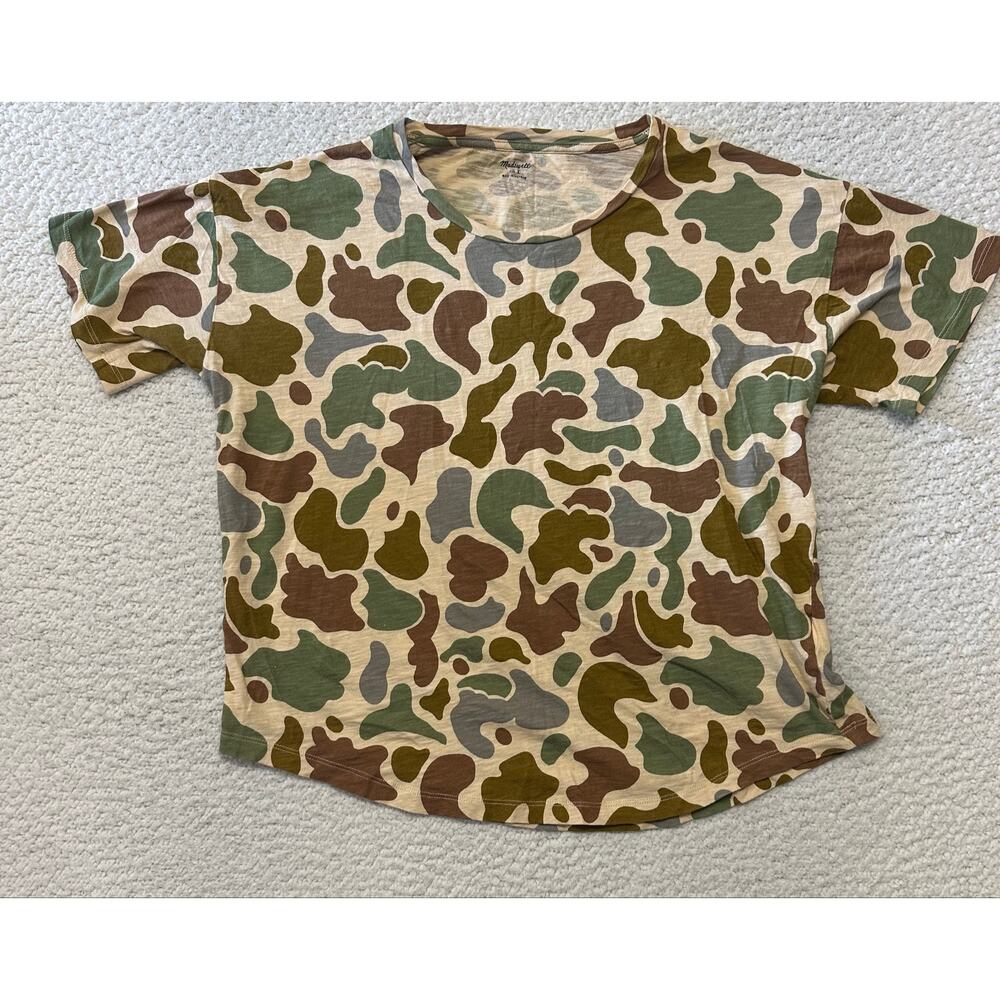 Madewell Womens Short Sleeve Camo Shirt Large